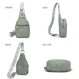 VONMAY Small Crossbody Bags for Women Sling Bag Purses Lightweight Chest Handbags Backpack for Hiking Cycling Work Travel(Green)