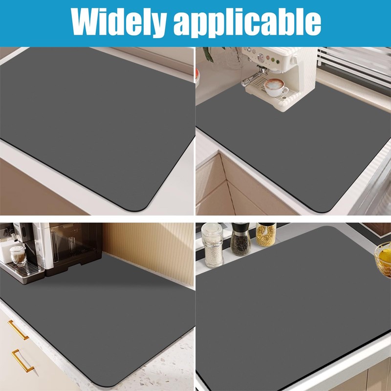 DARENYI 2 Pack Dish Drying Mats 16"x12" Super Absorbent Draining