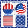 Funnymoom 96 Pcs 4th of July Tableware Set for 48