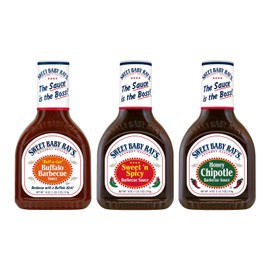Sweet Baby Ray's Gourmet Barbecue Sauce Bundle – 1 Buff-a-Cue, 1 Sweet 'N Spicy, 1 Honey Chipotle. 3 CT (Variety Pack)