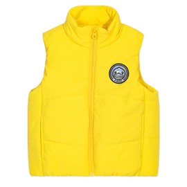 B.Duck Teen Tween Boys Girls Puffer Vest Zip Up Sleeveless Yellow Warm Jacket Outwear with Pockets Full Zip Winter Lightweight Down Quilted Gilet Coats for Unisex Kids Size 9-10 Years