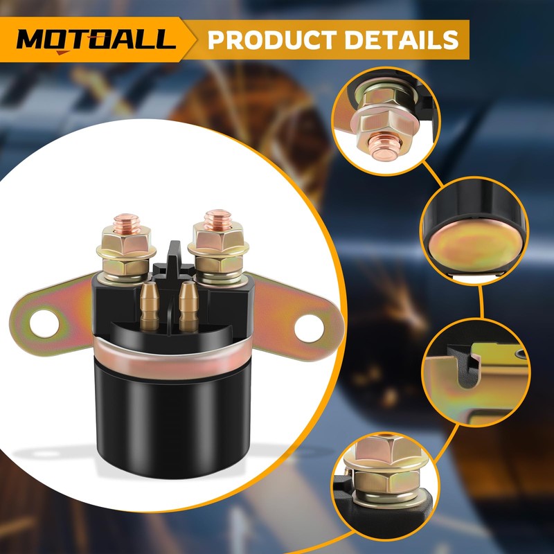MOTOALL VTX1800 Starter Relay Solenoid for 2002-08 Honda VTX 1800