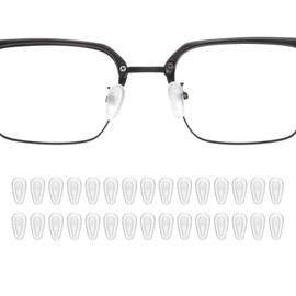 HARFINGTON 15 Pairs Eyeglass Nose Pad 6mm Thickness Silicone Anti-Slip Glasses Nose Grips Air Bag Screw-in Glasses Nose Pads for Plastic Frames Glasses Sunglasses, Clear