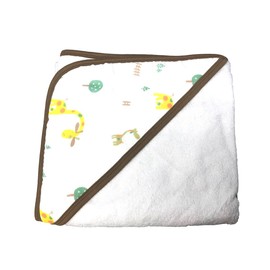 100% Bamboo Rayon Baby Bath Towel (Brown Zoo) 30"x30"