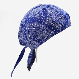 Trifong Bandana Cap, Cotton, Paisley Pattern, Bandana, Pirate Hat, Quick Drying, Sweatproof, Breathable, Summer, UV Protection, Doo Rag, Inner Cap, Bicycle, Helmet, UV Protection, Outdoor Activities,