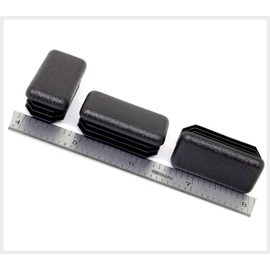 SBDs (Pack of 10) ¾” x 1 ½” Rectangular TOP Cap Dimensions (14-20 Ga) Tubing Black Plastic Finishing Plug End Cap. for Tube Hole Insert (Length 1.34"-1.43", Width 059."-0.68" only)