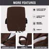 Velvet Plush Stretch Computer Office Chair Cover with Armrest,Solid Color