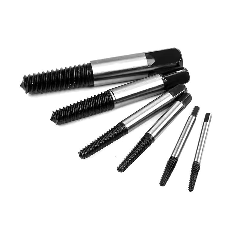 Sivitec 6PCS Screw Extractor Easy out Drill Bits Guide Broken