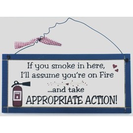 Heartwarmers No Smoking Wooden Plaque - Wooden Plaque