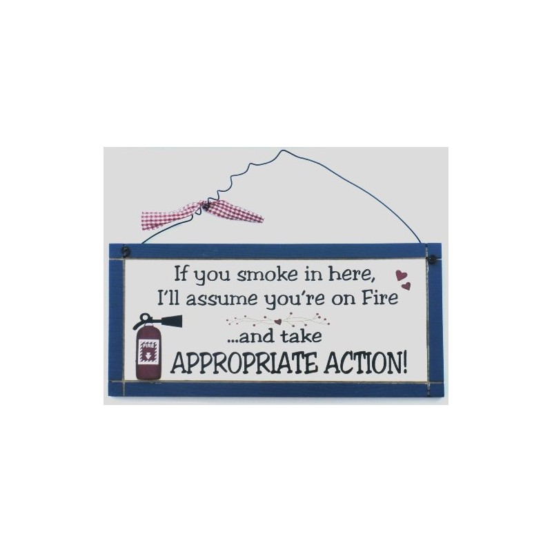 Heartwarmers No Smoking Wooden Plaque - Wooden Plaque