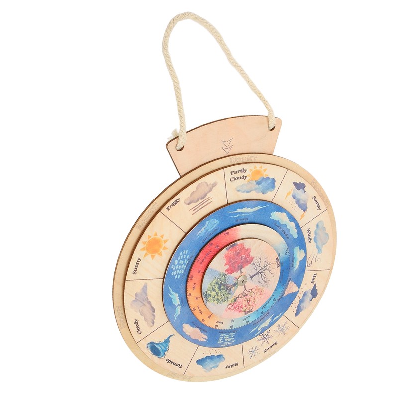 Kids Cognitive Calendar Clock Weather Cloud Seasons Temperature Early Learning