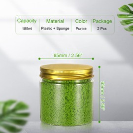 CoCud Model Grass Terrain Powder, 185ml Capacity, Fake Miniature Flower Grass Tree Sponge Light Green - (Applications: DIY Dollhouse Fairy Garden Model Railway Landscape), 2-Pieces