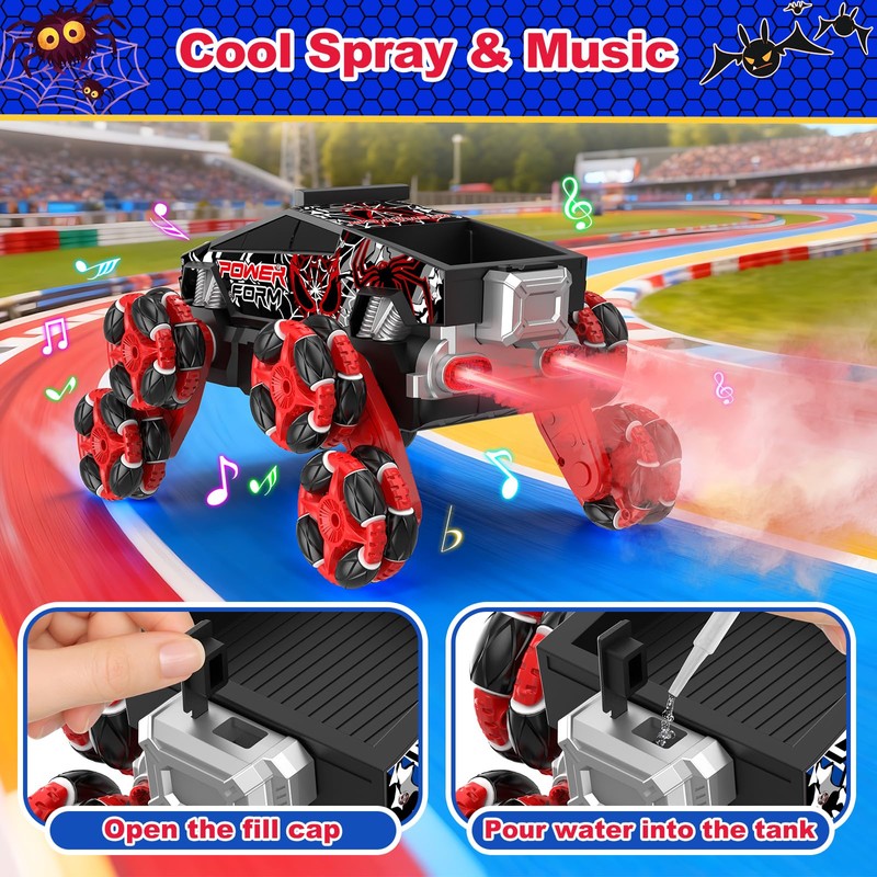 8WD Gesture Sensing RC Stunt Car Toys for Boys, Spider