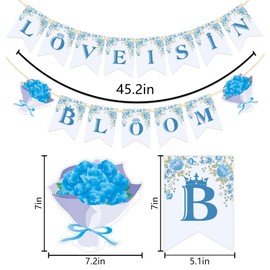 Love is in Bloom Banner, Something Blue Before I Do Bridal Shower Decorations, Something Blue Party Decor, Engagement Wedding Party Decorations, Pre-Strung