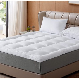 Naluka Mattress Topper Twin Size Pillowtop Bed Topper Mattress Pad 2 Inch Thick Mattress Cover