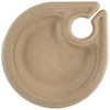 World Centric Compostable Unbleached Plant Fiber Plate with Wine Glass