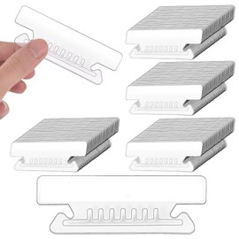 200 Pcs 3 1/2 Inch Hanging File Folder Tabs - Plastic, Clear, Insertable for Office, School