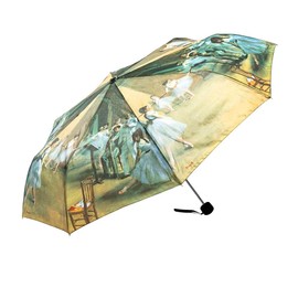 LUCKYWEATHER Mini Women's Pocket Umbrella, Degas Ballet Class Design, Small and Stable and High-Quality Workmanship, Umbrellas with UV Protection, multicoloured