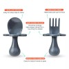 Grabease Toddler Spoon & Fork for Self Feeding from 6+