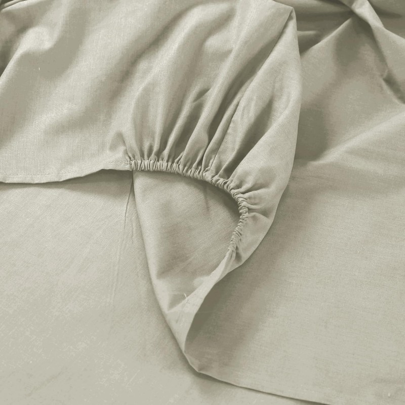 CHARKHAH Polycotton Fitted Sheet for Single Double King Super King