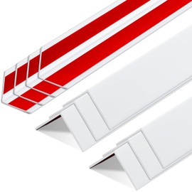 Sasylvia 10 Pcs Self Adhesive Wall Corner Protector Guards, Vinyl Corner Trim Molding White Plastic for Walls Furniture Door Tables Cabinet Edge, Avoid Scratching, Easy Install (3/4 x 36 Inches)