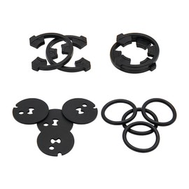 (12PCS) 7204362 Gasket & 3/4" Water Softener Clip and O-Ring Kit Fit for Most GE Kenmore Eco Pure Eco Water Softener, Replace Parts 7116713 and 7170288 for 7337571 & 7337563 Kit