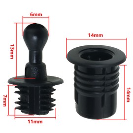 Speaker Grill Peg Kit FMHXG 10Pair Plastic Ball and Socket Type Grill Guides Pegs Cloth Buckle Screws Speaker Parts Accessories, 14x14x11 mm