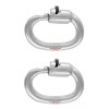 JewelryMaven TINY (2) 14K WHITE Gold Link Lock Jump Ring