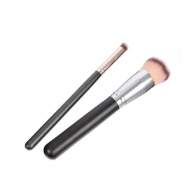 Baluue 2pcs Self Tanning Makeup Brush Synthetic Powder Brush for Even Application for Face Body Tanning Makeup Tool for All Skill Levels