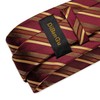 DiBanGu Mens Striped Tie Silk Woven Necktie and Pocket Square