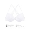 RELLECIGA Women's White Push Up Bikini Top Twist Front Underwire