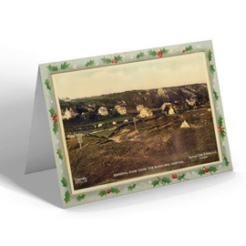 CHRISTMAS CARD - Vintage Wales - General View from the Burrows, Horton (b)