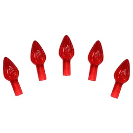 Creative Hobbies® Plastic Lites for Ceramic Christmas Trees, Medium Twist Light Ornaments, Red Color, 144 Piece Pack