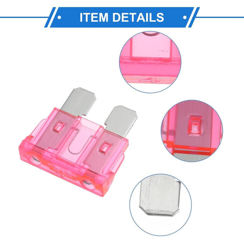 VekAuto 10 Pcs Blade Style Fuse, 4A Blade Fuses Universal