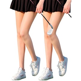 BAERU Golf Stockings, 2 Pairs Set, UV Protection, Women's, Beige, Thin, Sports Pantyhose, UV Protection, beige