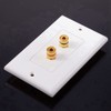 4 Pack Single Gang 1.0 Speaker Wire Wall Plate (Banana