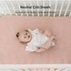 MairMore Muslin Cotton Crib Sheets - Neutral Fitted Sheets for