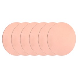 sourcing map 6Pcs Copper Round Plate, 0.04"(1mm) Thick 1.6"(40mm) Dia Pure Copper Metal Sheet T2 Copper Round Disc Brass Circle Gaskets for Metal Stamping DIY Crafts