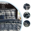 MaiRêve Full Size Comforter Set Navy Blue, Plaid Design Comforter
