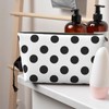 Polka Dot Black White Travel Toiletry Bag for Women and