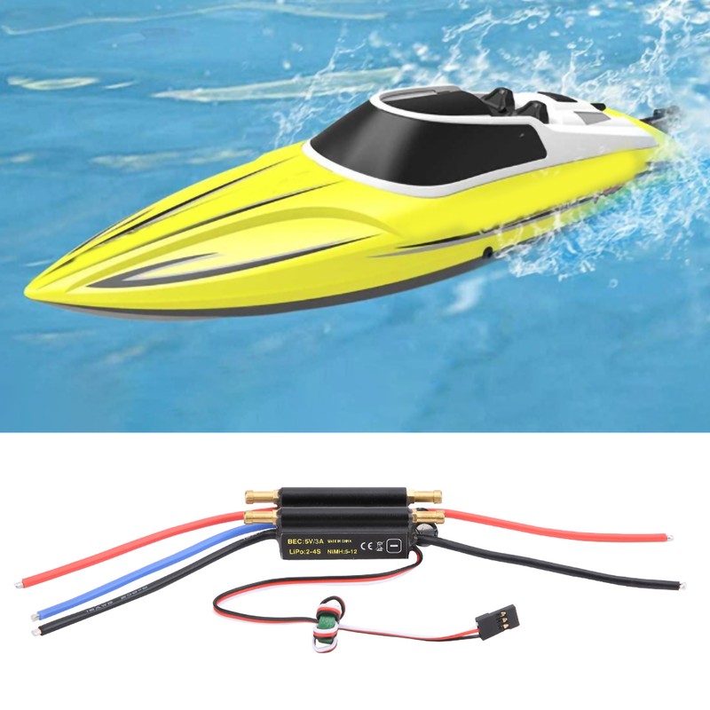 30A RC Boat Waterproof Brushless ESC Electric Speed Controller Accessory