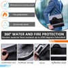 YunBey Fireproof Document Bag with Lock Large Money Bag Fireproof