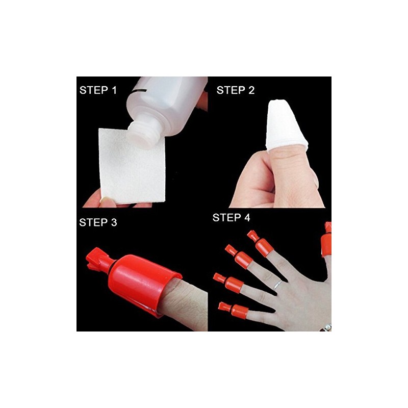 10Pcs Acrylic Nail Art UV Gel Polish Remover Wrap Cleaner