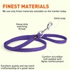 Dogline 4-Feet Soft Padded Durable Microfiber Dog Leash, 3/8-Inch, Purple