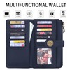 Travelambo Women's Wallet RFID Blocking Trifold Clutch Large Capacity Credit
