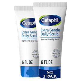 Extra Gentle Daily Scrub (Pack of 2) - Gently Exfoliates & Cleanses Without Over-drying - For All Skin Types - Non-Irritating & Hypoallergenic - Suita