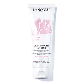 Lancôme Confort Creme Mousse, Limpiador Facial Reconfortante y Desmaquillante con Aceite de Rosa Mosqueta 125 ml