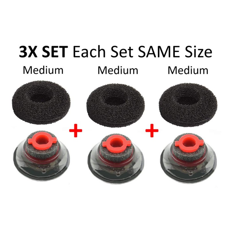 3X Ultra Comfort Eartips Ear Buds Replacement Earphone Ear Tips
