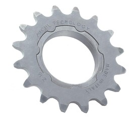 Pignon de vélo single speed miche, 1/8, 15 dents avec support chromé mat