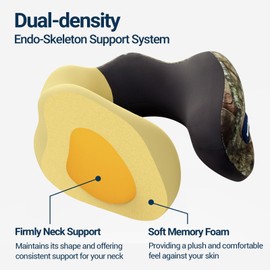 Travel Car Airplane Neck Pillow - Memory Foam Head Rest Support Traveling Essentials - Sleeping Neck Cushion Pillows for Adult Kids - Long Flight Air Accessories Gift for Women - A02 Mossy Oak